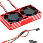 Aluminum 7.4V High Speed Twin Cooling Fan w/ Ball Bearings 22k rpm 60x30x10.5mm