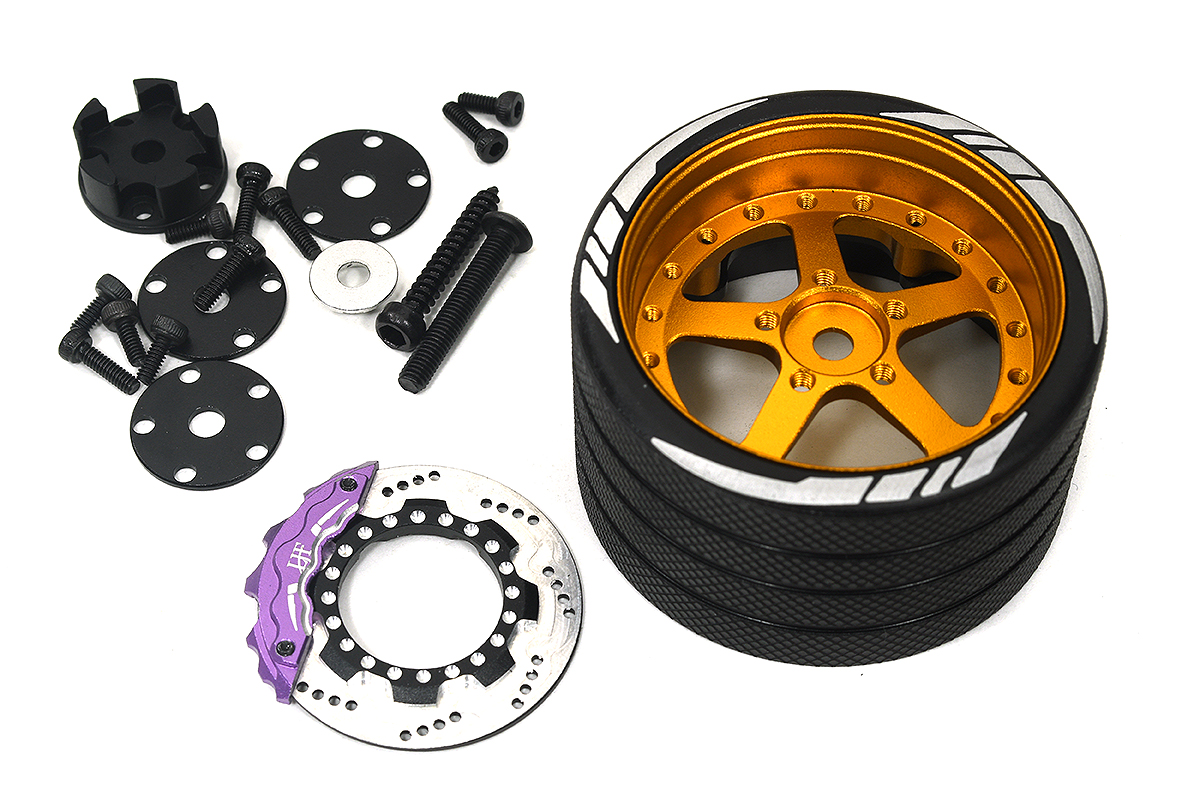 C33902 Alloy 5 Spoke Silver Steering Wheel Upgrade for Flysky NB4 Controller - Image 1