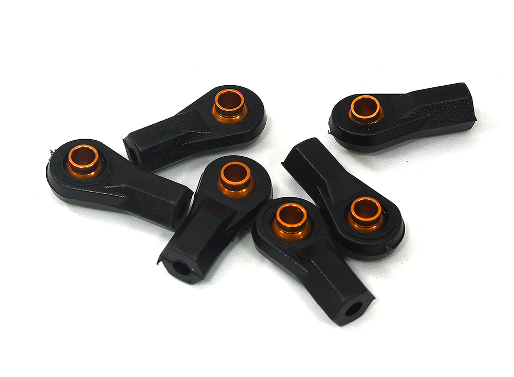 C33951ORANGE Orange M3 Short Ball Ends for 3mm Tie Rods & Ball Links in Axial Traxxas - Image 1