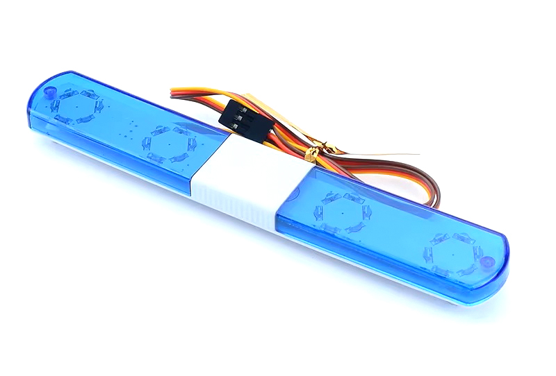 C33977BLUE Realistic Roof Top Flashing Light LED 145x22x8mm (9 Modes-Ch3 Control) - Image 1