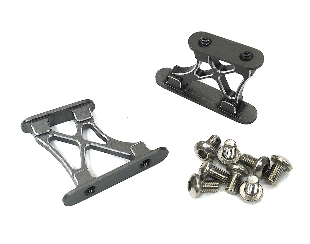 C34001GUN Realistic Alloy Rear Wing Mount (23mm) for 1/10 Size Drift & Touring Car - Image 1