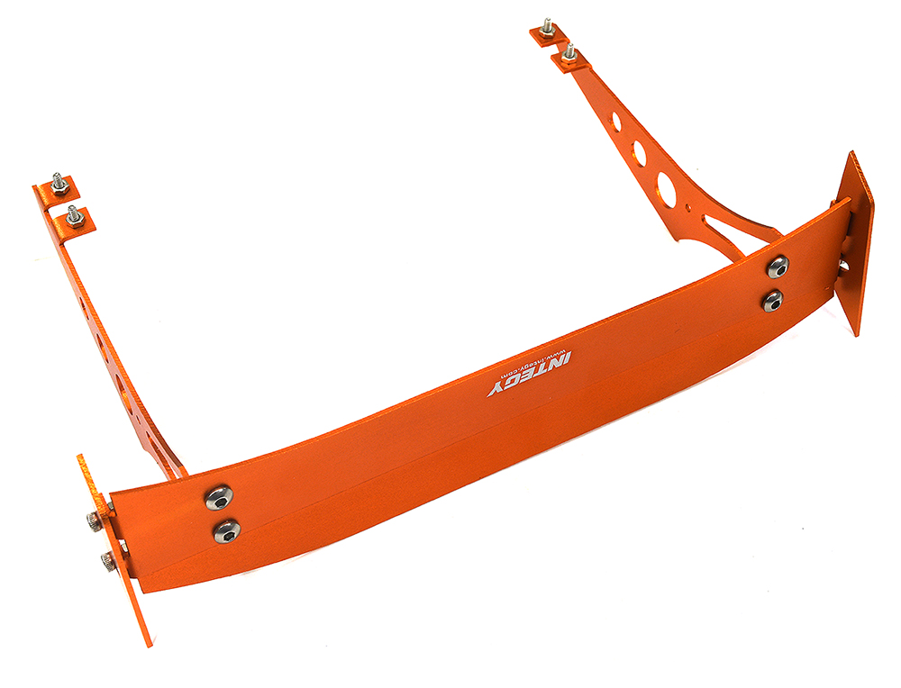 C34004ORANGE Realistic 1/10 Size Aluminum Rear Wing 175mm Width for Touring & Drift Car - Image 1