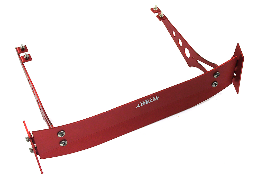 C34004RED Realistic 1/10 Size Aluminum Rear Wing 175mm Width for Touring & Drift Car - Image 1