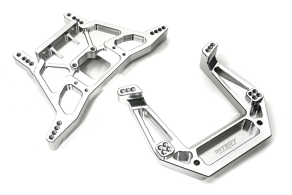 C34006SILVER Modified Front & Rear Shock Tower Kit for Traxxas 1/10 2WD 3638 3639 - Image 1