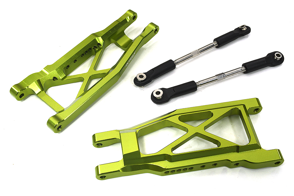 C34007GREEN Rear +14mm Wide-Suspension Kit for Traxxas Stampede & Rustler w/ 3655R - Image 1