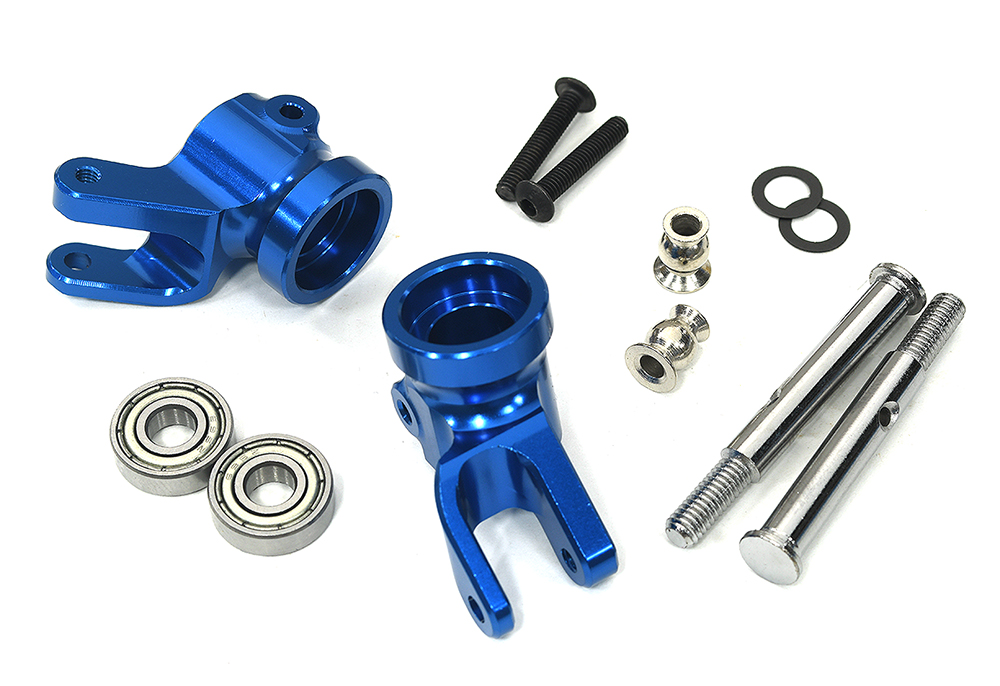C34011BLUE +13mm Wide-Track Steering Blocks for 2WD Stampede, 2WD Rustler & Bandit 3636 - Image 1