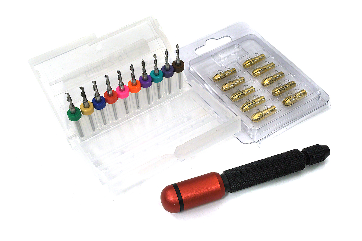 C34058RED Dual Bearing Professional Hand Twist Drill 10 Sizes (1.6mm-2.5mm) - Image 1