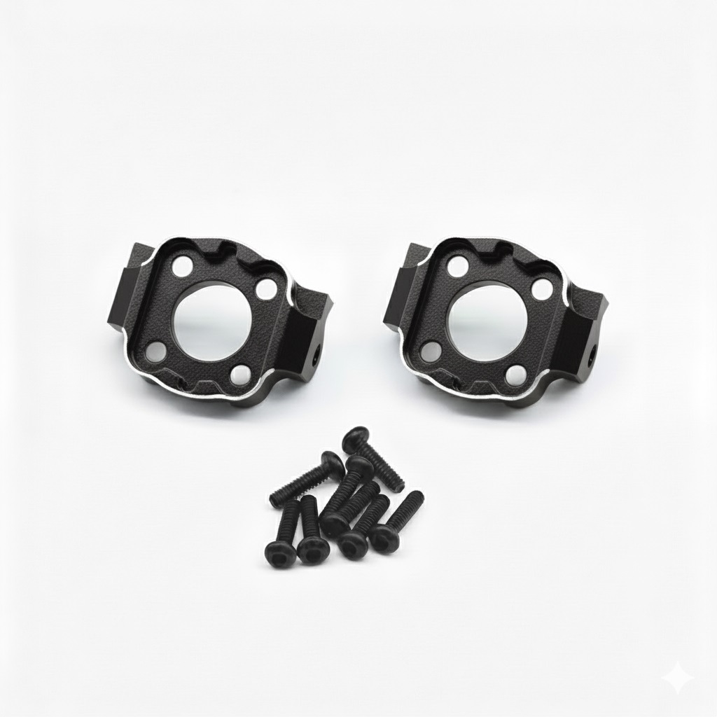 C34099BLACK Alloy Machined Caster Blocks Upgrade for Losi 1/18 Mini LMT LOS214041 - Image 1