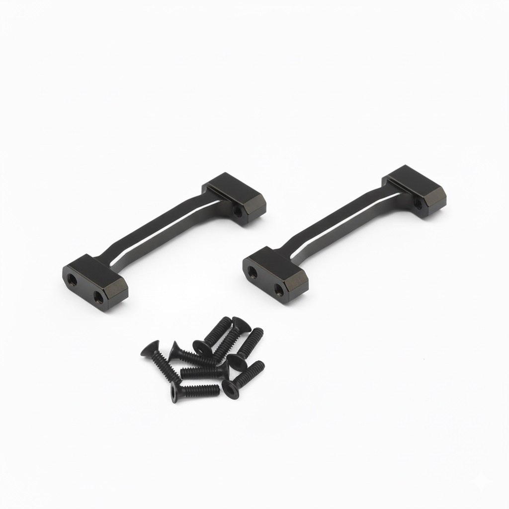 C34104BLACK Alloy Machined Crossbar Shock Mounts Upgrade for Losi 1/18 Mini LMT LOS211047 - Image 1