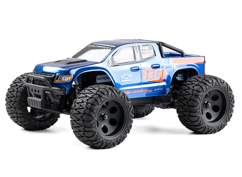 FMS12421BDRTRBU 1:24 FMT24 Chevrolet Colorado RTR Blue Brushed - Image 1