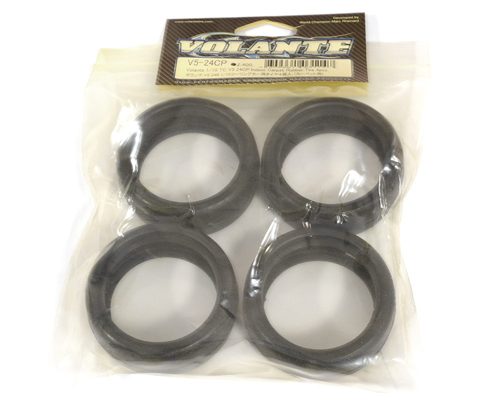 MMR-V5-24CP Volante 1/10 TC V5 24-CP Indoor Carpet Rubber Tire 4pcs - Image 1