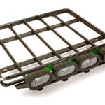 Realistic 1/10 Scale Luggage Tray 118x120x23mm with Roof Top LED Light Bar