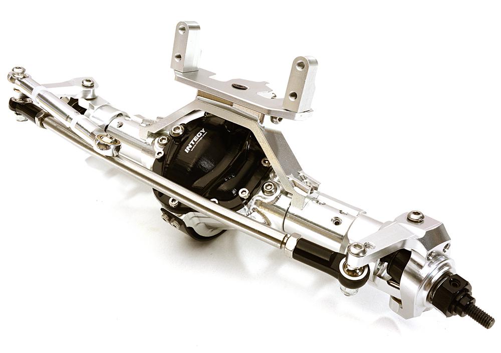 OBM1632SILVER Complete 4-Link Front Axle w/ Internals for Axial SCX-10 & Custom 1.9 Crawlers - Image 1