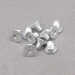 3 x 4mm Machine Type 7075-T6 Countersunk Hex Screw (Silver 10 Pcs)