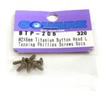 Square R/C M2 x 6mm Titanium Button Head Phillips Screws (6 pcs.)