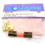 Square R/C L-Type 4mm Bullet Connector with POM Cover (2 pcs.)