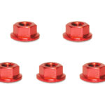 Square R/C M4 Aluminum Serrated Wheel Nuts (Red) 4 pcs.