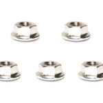 Square R/C M4 Aluminum Serrated Wheel Nuts (Silver) 4 pcs.