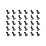 Square R/C M3 x 8mm Black Steel Flat Head Hex Screws (30 pcs.)