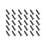 Square R/C M3 x 12mm Black Steel Flat Head Hex Screws (30 pcs.)