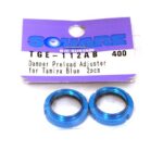 Square R/C Aluminum Damper Preload Adjuster for Tamiya, Blue (2 pcs.)