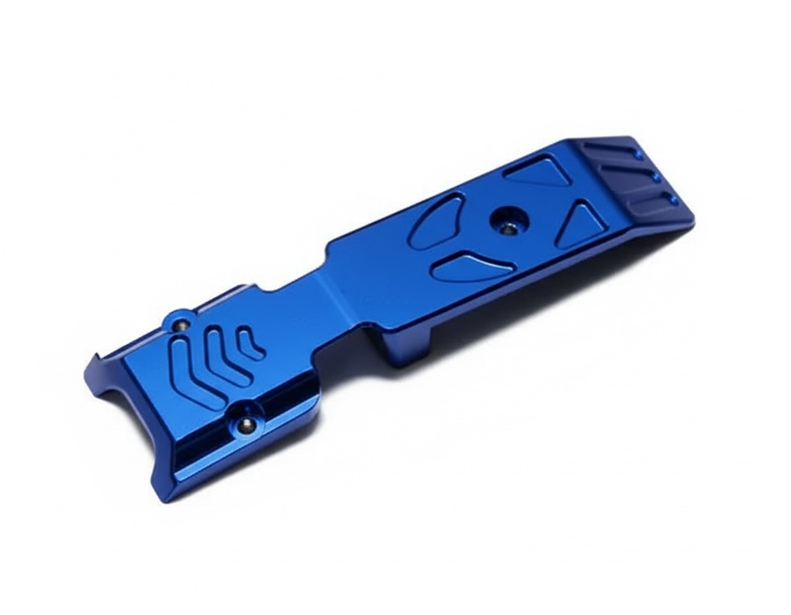 T3196BLUE Evolution3 Mid-Front Skid Plate for 1/10 Revo 3.3, E-Revo, Summit & Slayer(both) - Image 1
