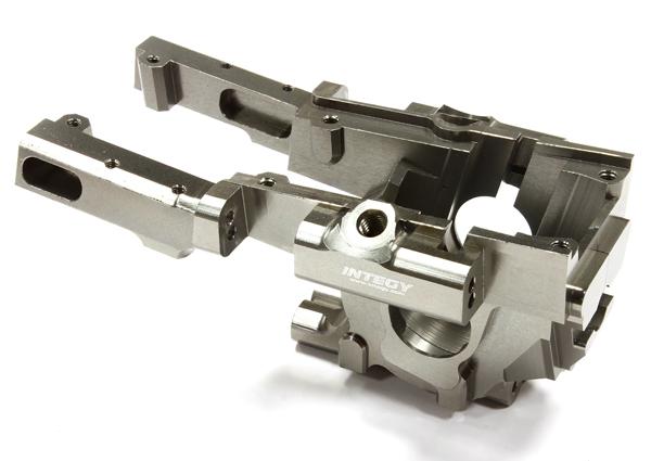 T3295GREY Billet Machined Front Bulkhead for Traxxas 1/10 E-Revo (-2017) & Revo 3.3 5330 - Image 1