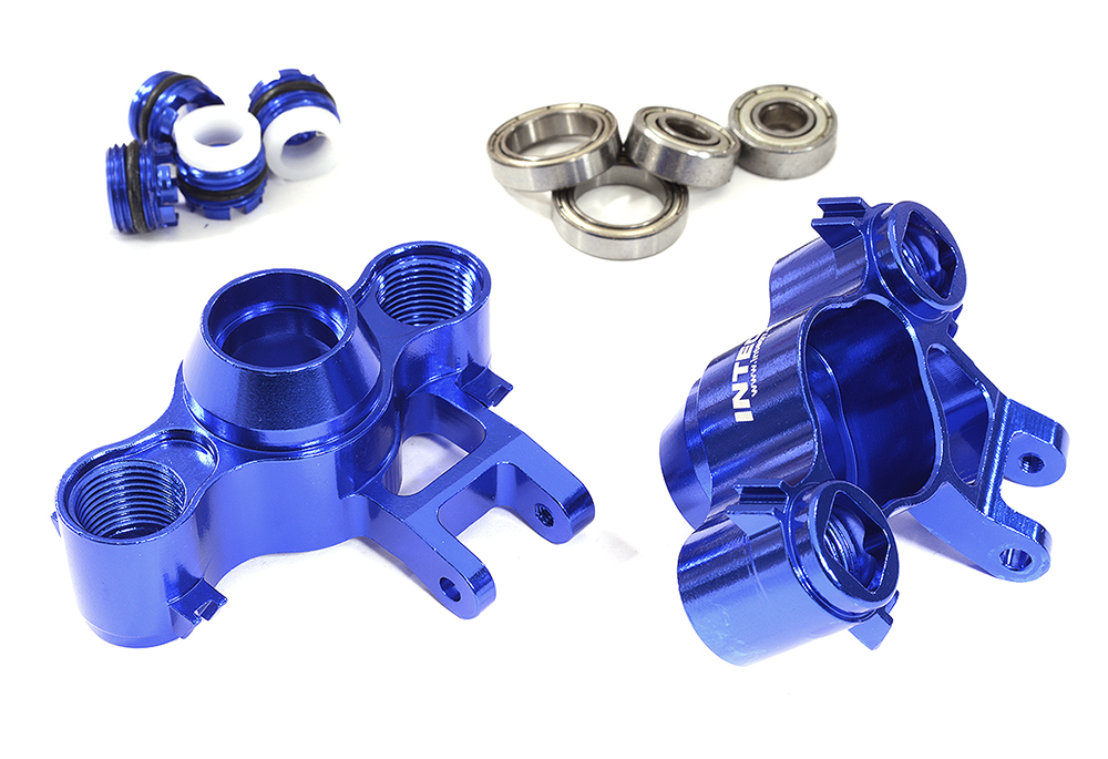 T3731BLUE Evolution 3 Steering Block 2 + 4 Caps for T-Maxx 3.3 & Slayer - Image 1