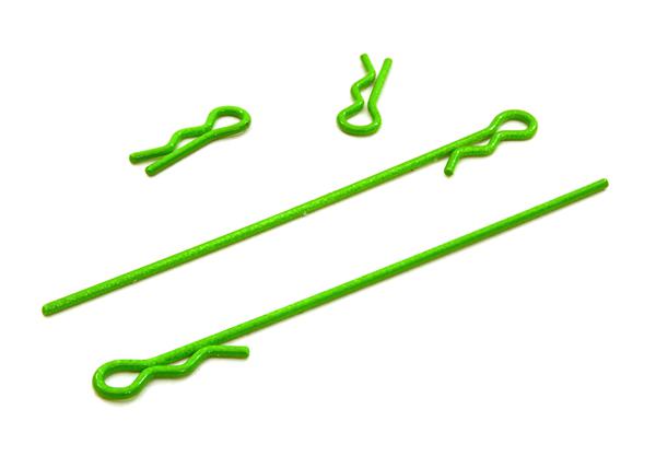T4047FLUORESCENTGREEN Color Body Clip (4) for 1/18 Cars & Trucks - Image 1