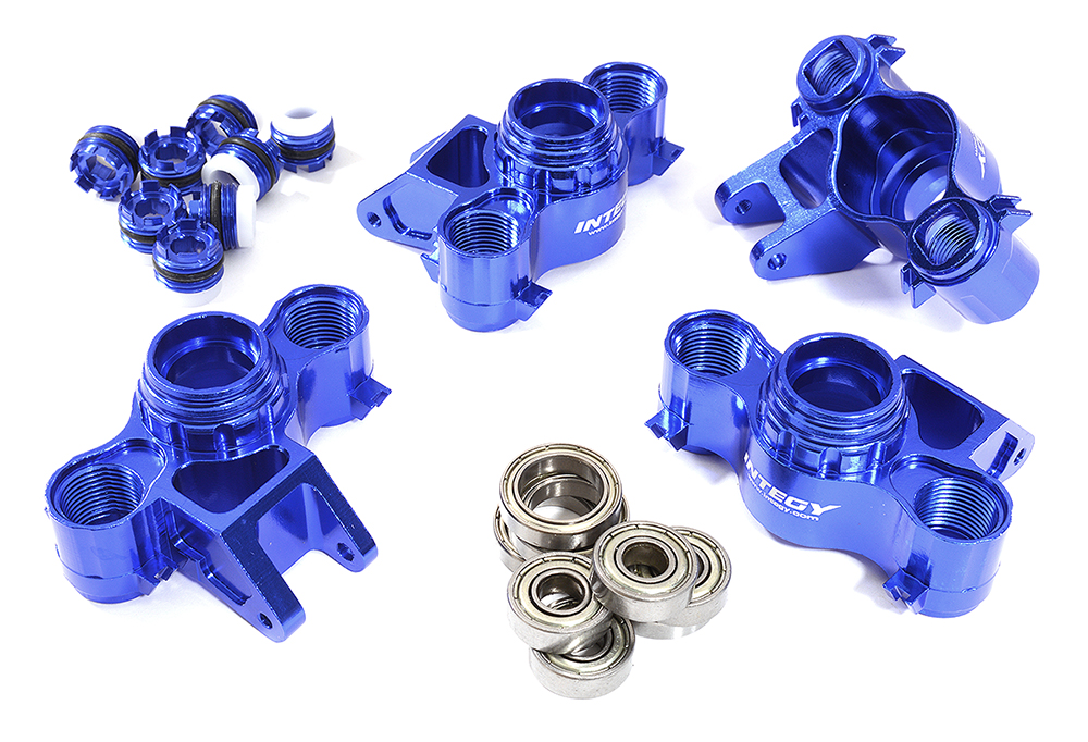 T4114BLUE Evo-6 Steering Block(4) for 1/10 E-Revo Summit Slayer T-Maxx 3903/5 4907/8 5334 - Image 1