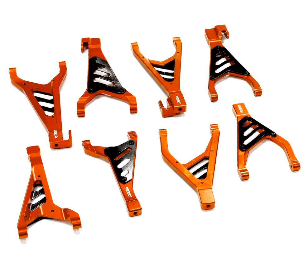 T4149ORANGE Orange Billet Machined Type II Suspension Kit for Traxxas 1/10 Revo & E-Revo - Image 1