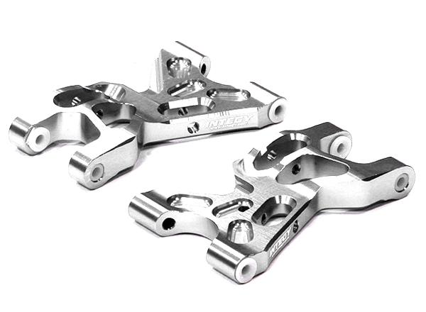 T5011SILVER Billet Machined Lower Suspension Arms for HPI Savage XS Flux - Image 1