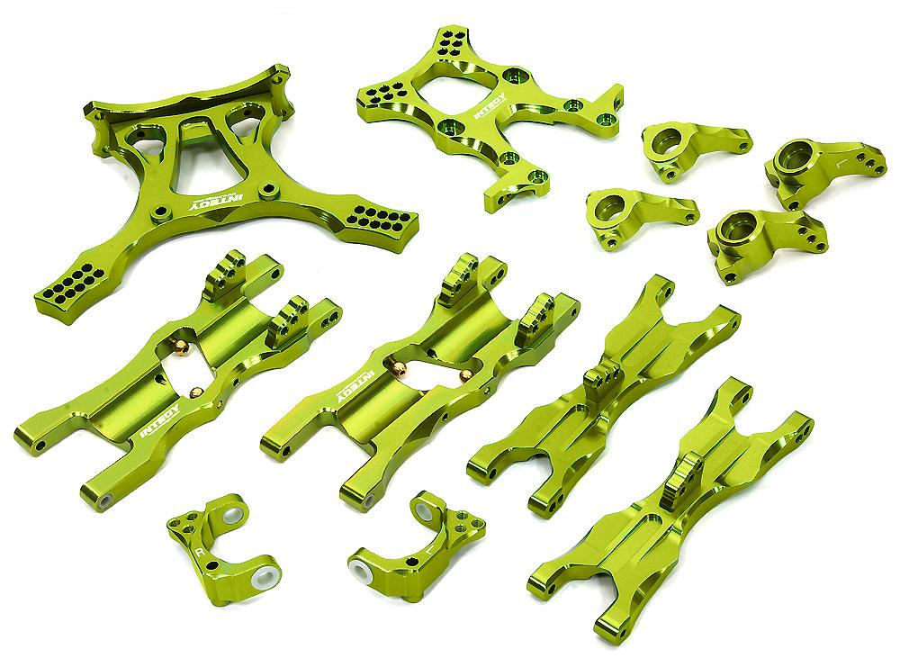 T6674GREEN Billet Machined Suspension Kit for HPI 1/10 Blitz Short Course Truck - Image 1
