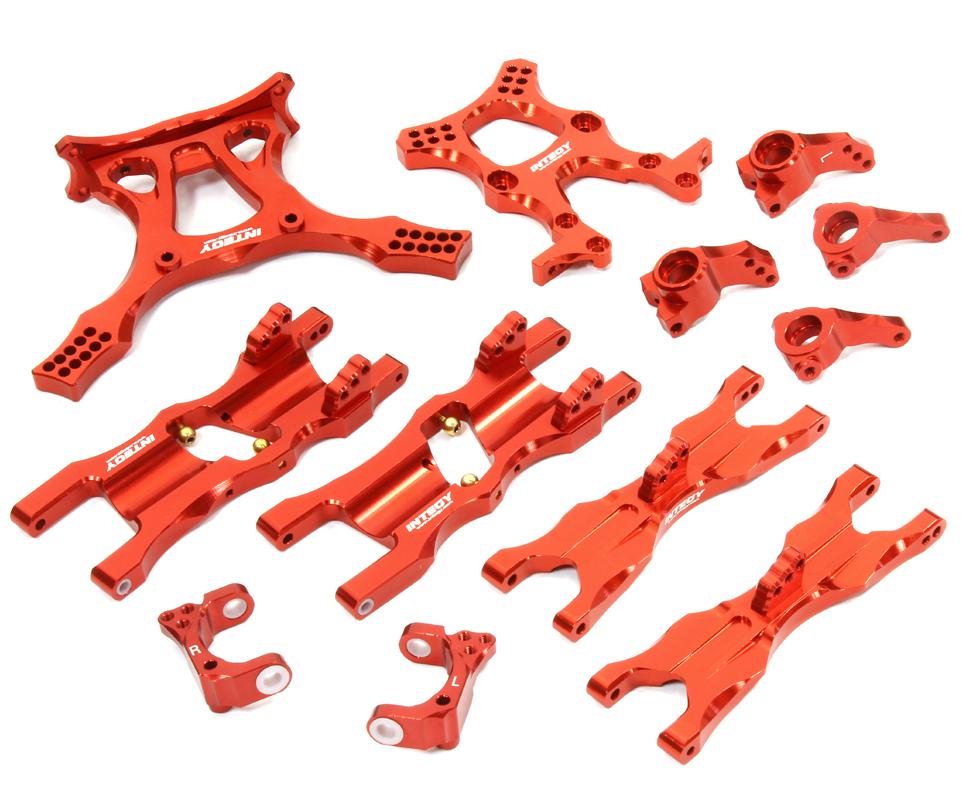 T6674RED Billet Machined Suspension Kit for HPI 1/10 Blitz Short Course Truck - Image 1