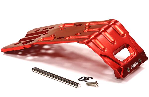 T6722RED Billet Machined T2 Skid Plate for Savage X 4.6 2011, Flux & Savage XL - Image 1