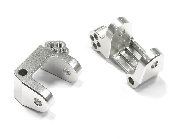 T6768SILVER V2 Billet Machined Caster Blocks for Traxxas 1/10 Nitro Rustler Stadium Truck - Image 1