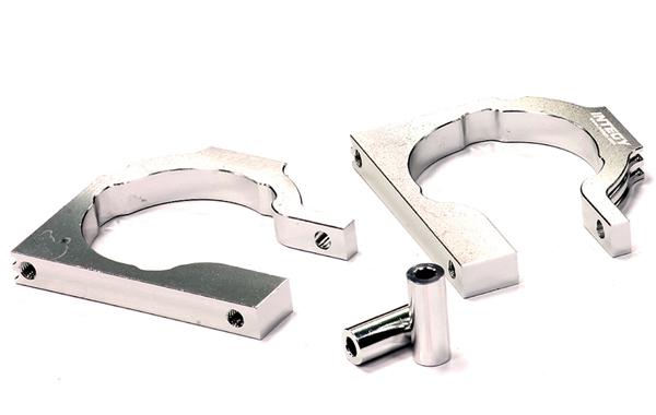 T6943SILVER Billet Machined Motor Mount Plate for HPI Savage Flux - Image 1