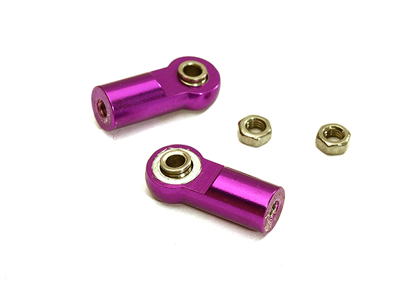 T6972PURPLE Alloy Ball End 3mm (2) for HPI 1/8 Savage Shocks - Image 1