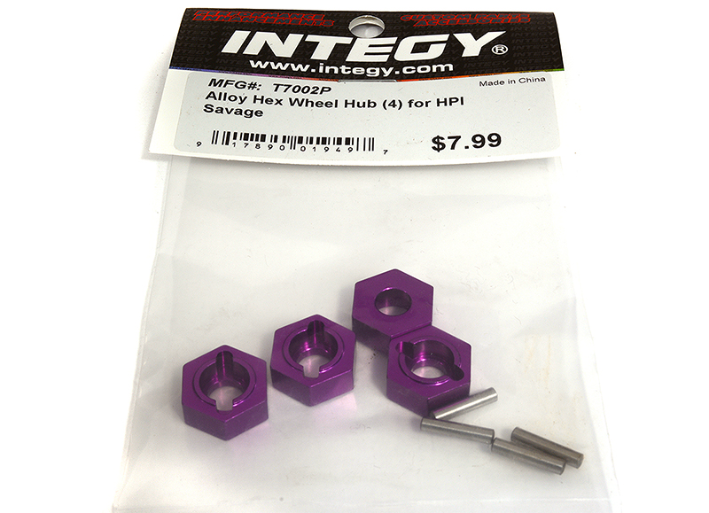T7002P Alloy 14mm Hex Wheel Hub (4) for HPI Savage 21 & 25 - Image 1