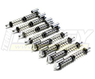 T7038SILVER S.Heavy-Duty MSR8 Shock set (8) for Savage-X, 21 & 25 (L=165mm) - Image 1