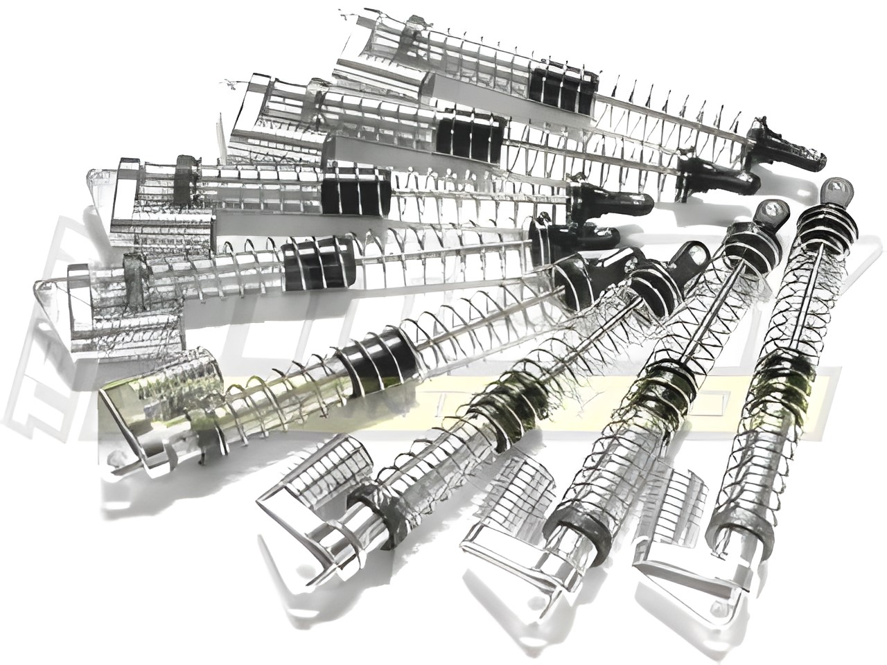 T7062SILVER Super-Duty MSR5 Shock Set (8) for Savage-X, 21 & 25 (L=165mm) - Image 1