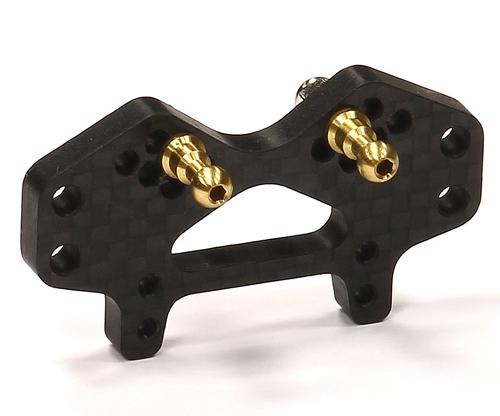 T7643 Black Carbon Fiber Front Shock Tower for Associated 1/18 SC18 Short Course Truck - Image 1