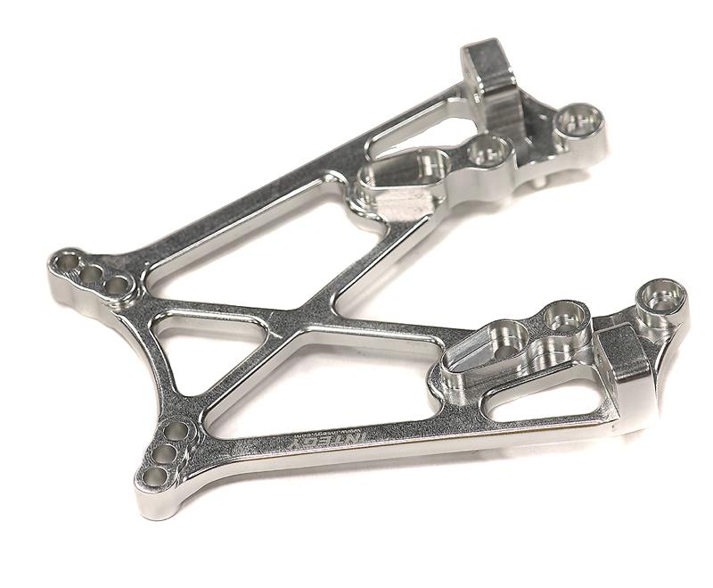 T7824SILVER Billet Machined Alloy Front Shock Tower for Associated 1/10 GT2 off-road Truck - Image 1