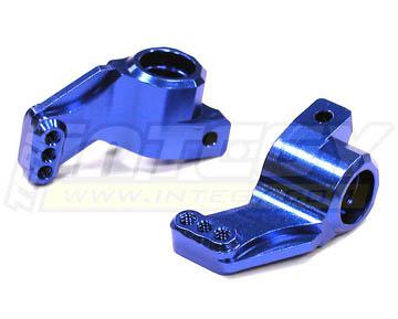 T7862BLUE Billet Machined PRO Rear Hub Carriers for Associated SC10 2WD - Image 1