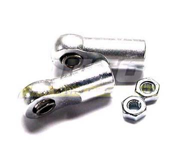 T7925SILVER Alloy Ball End 3mm (2) for 1/10 Revo, E-Revo, Summit & Slayer(both) Shocks - Image 1