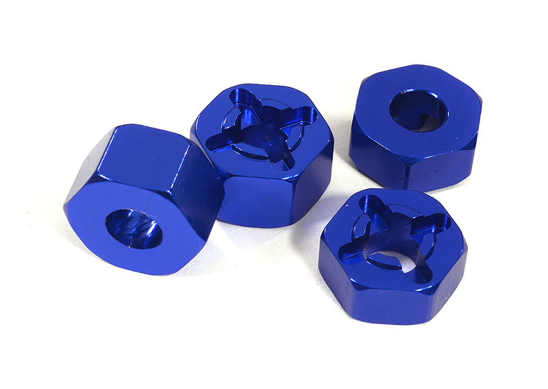 T7965BLUE Wheel Hub (4) for Traxxas 1/10 Stampede 2WD & Slash 2WD 3654 1654 - Image 1