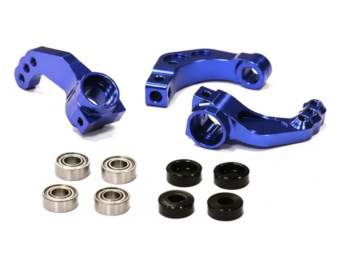 T7985BLUE Type II Steering Blocks for Electric Stampede 2WD Rustler 2WD Bandit Slash 2WD - Image 1