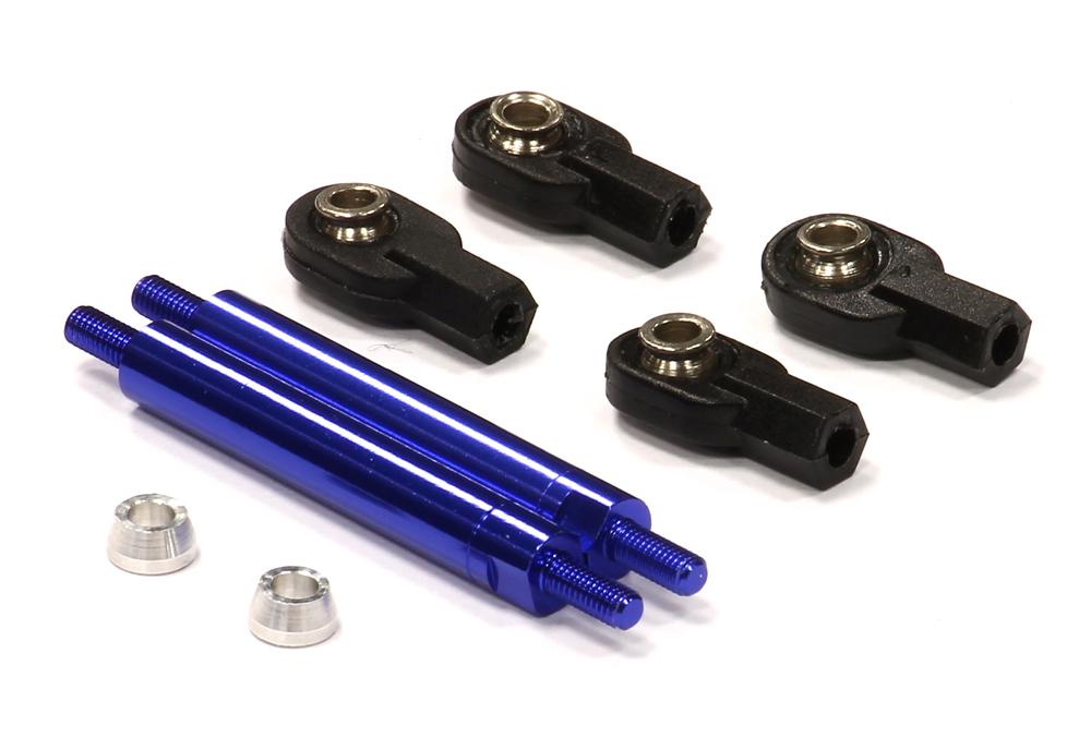 T8064BLUE Front Upper Links for Traxxas 1/10 Electric Rustler 2WD & Slash 2WD 3641A - Image 1