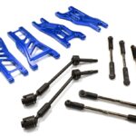 Billet Complete Extended EXT Suspension Set+Drive Shafts for 1/10 Slash 2WD