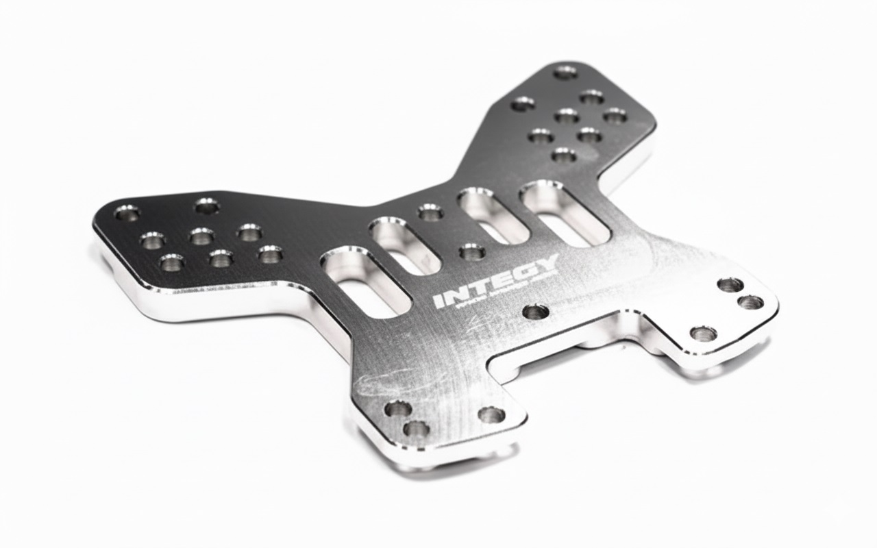 T8253SILVER Billet Machined Alloy Rear Shock Tower for Hyper 10SC - Image 1